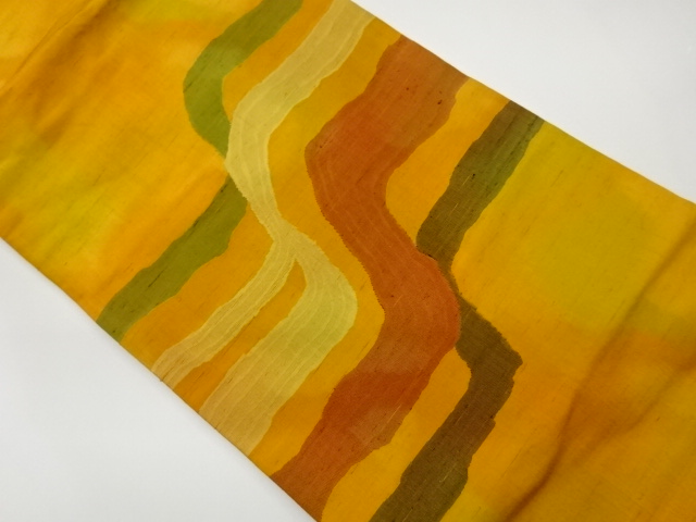JAPANESE NAGOYA OBI / TSUMUGI / WOVEN ABSTRACT